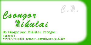 csongor mikulai business card